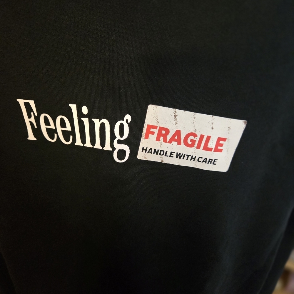 H&M Black 'Feeling Fragile' Crewneck Sweater - Picture 5 of 5